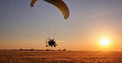 Полёт с инструктором на мотопараплане 