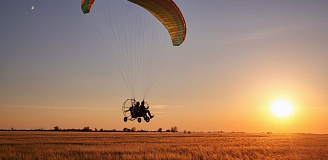 Полёт с инструктором на мотопараплане 